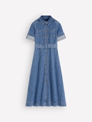 Boden Blue Denim Midi Shirt Dress - Image 6 of 6