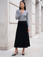 Roman Black A-Line Pull On Stretch Skirt - Image 2 of 4