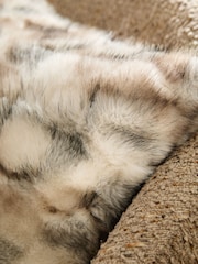 Monochrome Baxter Faux Fur Cushion - Image 2 of 5