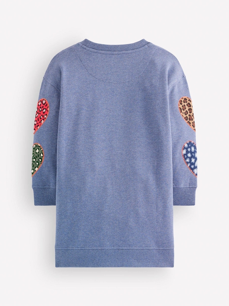 Boden Blue Ami Relaxed Sweatshirt Dress - Image 2 of 3