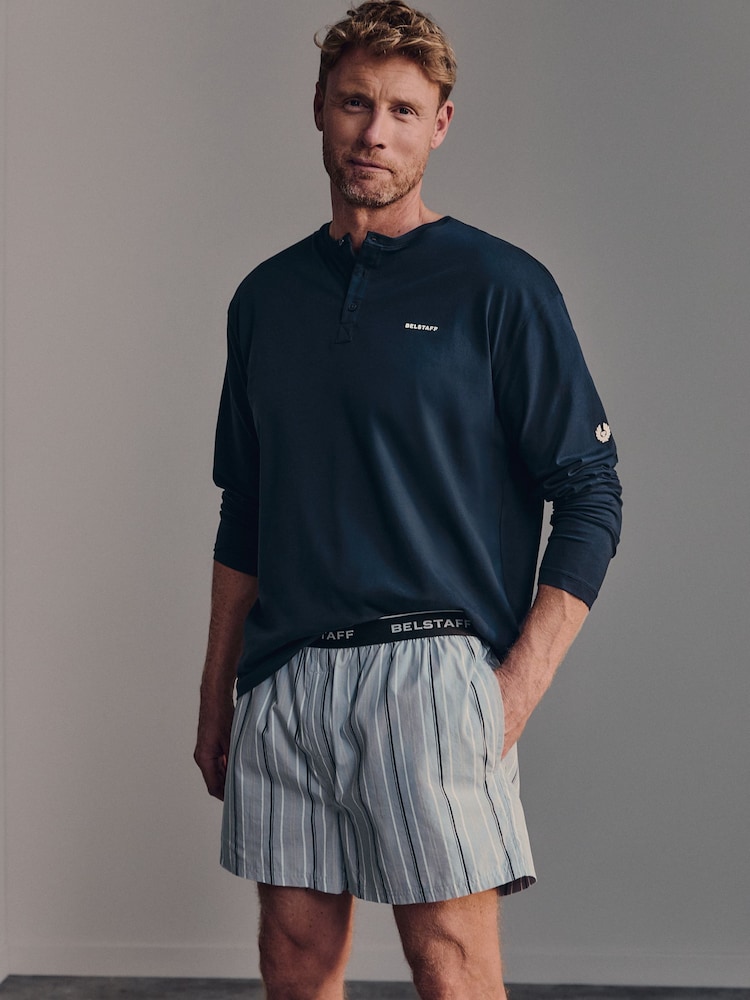 Belstaff Lounge Long Sleeve Henley T-Shirt - صورة 2 من 4