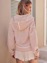 Neutral/Tan Lightweight Summer Zip Through Hoodie - Image 2 of 9