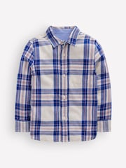 Boden Blue Cosy Cotton Check Shirt - Image 1 of 3