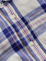 Boden Blue Cosy Cotton Check Shirt - Image 3 of 3
