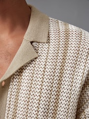 Natural Relaxed Crochet Button Through Shirt - Image 5 of 8