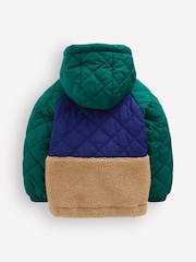 Boden Green Quilted Borg Jacket - Image 2 of 4