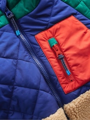 Boden Green Quilted Borg Jacket - Image 3 of 4