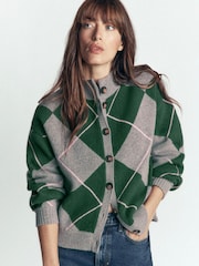 Boden Green Jemma Jacquard Knit Cardigan - Image 4 of 6