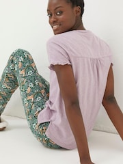 FatFace Purple Felicity Fox T-Shirt - Image 2 of 4