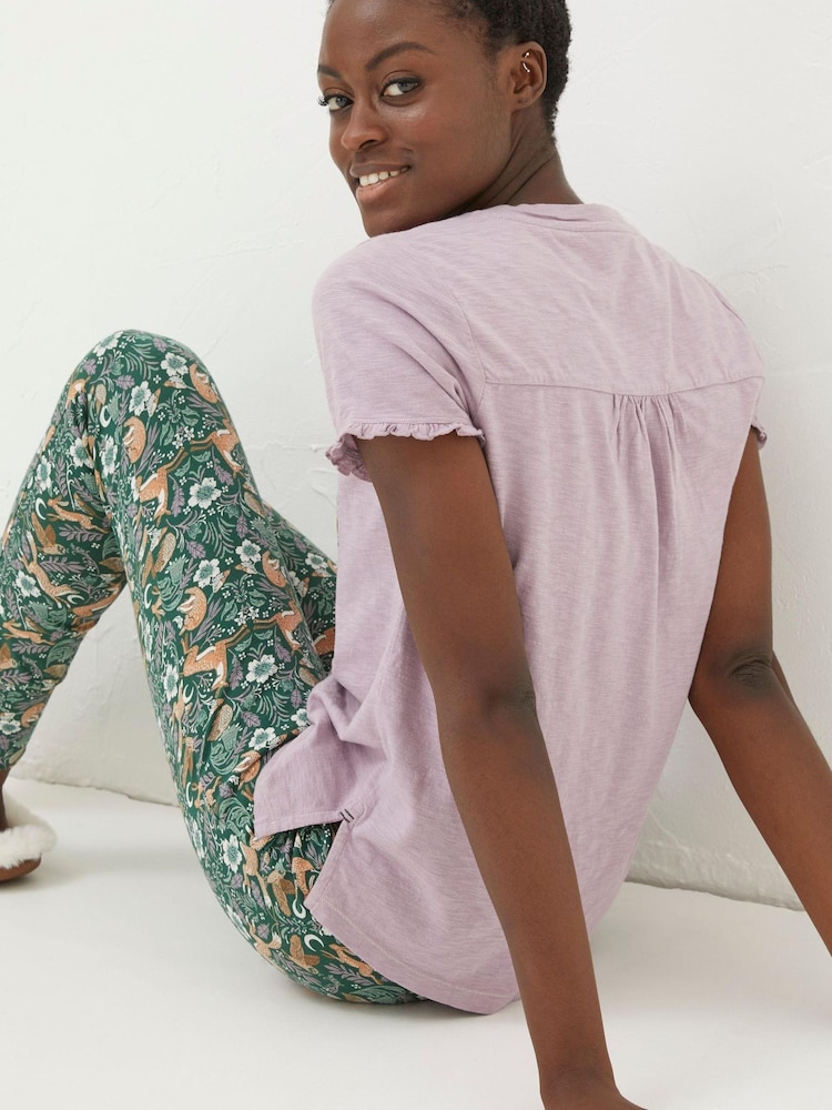 FatFace Purple Felicity Fox T-Shirt - Image 2 of 4