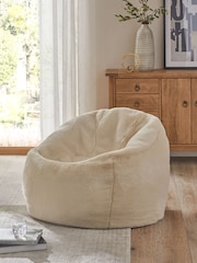 Natural Faux Fur Bean Bag Chair - Image 1 of 5