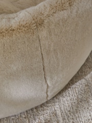 Natural Faux Fur Bean Bag Chair - Image 2 of 5