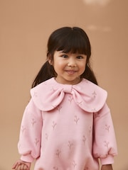 Pink Bow Collar Sweatshirt & Leggings Set (3mths-7yrs) - Image 2 of 4