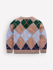 Boden Grey Argyle Jumper - Image 2 of 3