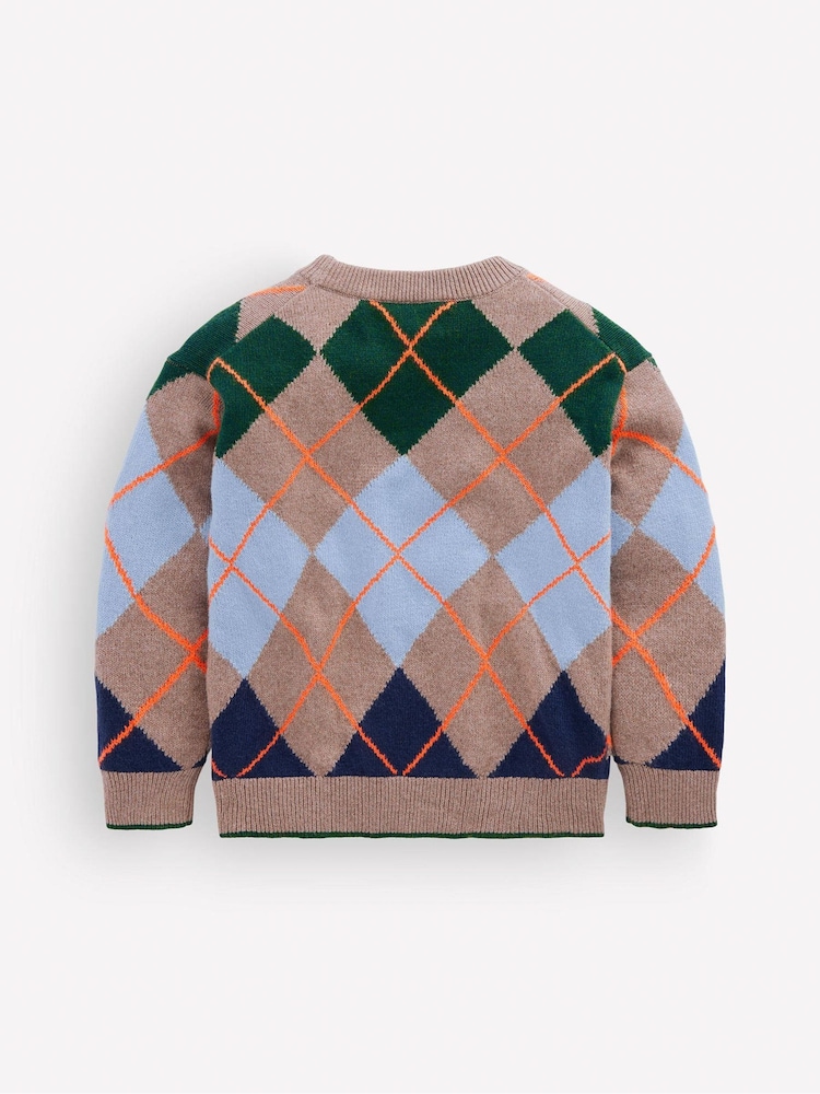 Boden Grey Argyle Jumper - Image 2 of 3 Boden Grey Argyle Jumper - Image 2 of 3