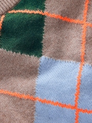 Boden Grey Argyle Jumper - Image 3 of 3