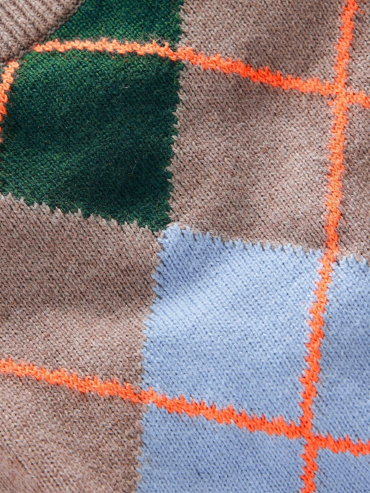 Boden Grey Argyle Jumper - Image 3 of 3 Boden Grey Argyle Jumper - Image 3 of 3