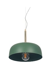 Pacific Green Matte Green Dome Ceiling Light Pendant - Image 4 of 6