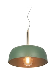 Pacific Green Matte Green Dome Ceiling Light Pendant - Image 5 of 6