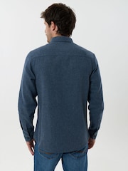Saltwell Blue Brushed Cotton Twill Shirt - Image 2 of 5