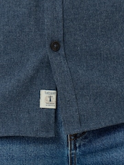 Saltwell Blue Brushed Cotton Twill Shirt - Image 5 of 5