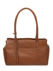 Pure Luxuries London Tan Brown 'Manon' Leather Handbag - Image 4 of 7