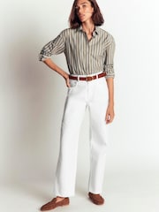 Boden White Barrel Leg Jeans - Image 1 of 6