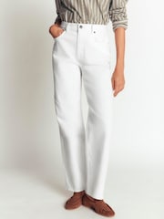 Boden White Barrel Leg Jeans - Image 4 of 6