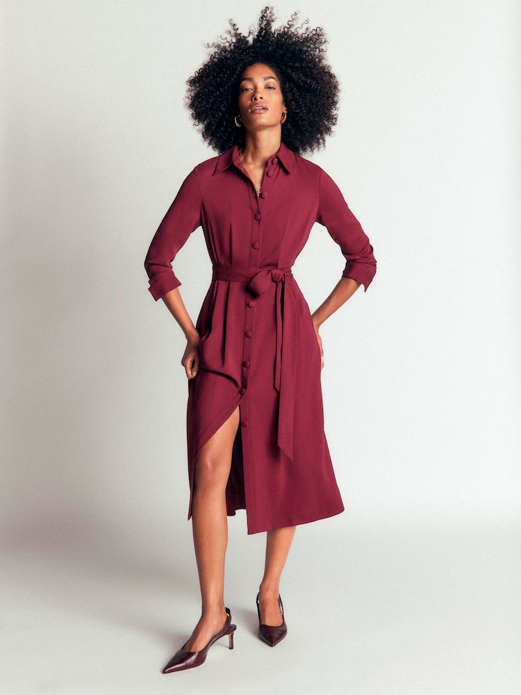 Lila - Boden Kate Pleated Shirt Dress - Bild 1 von 6