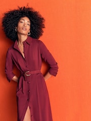 Lila - Boden Kate Pleated Shirt Dress - Bild 4 von 6