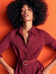 Lila - Boden Kate Pleated Shirt Dress - Bild 5 von 6