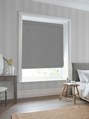 Laura Ashley Grey Swanson Steel Made to Measure Roman Blind - Image 6 of 7