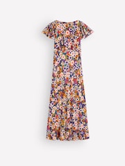 Boden Purple Draped Sleeve Occasion Dress - Image 1 of 1