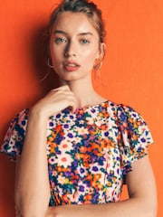 Robe pour les occasions Boden à manches drapées - Image 2 de 5