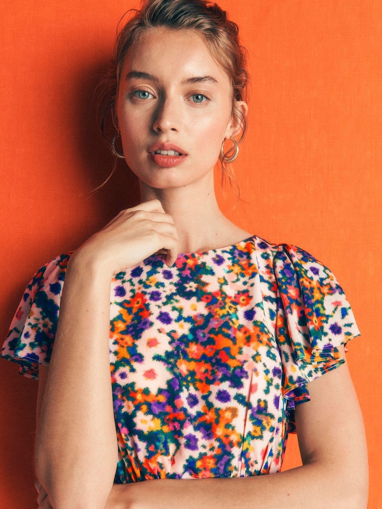 Robe pour les occasions Boden à manches drapées - Image 2 de 5