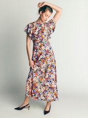 Robe pour les occasions Boden à manches drapées - Image 4 de 5