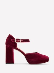 أحمر - Boden Jewelled Buckle Platform Heels - Image 2 of 5