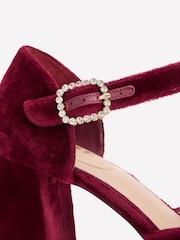 أحمر - Boden Jewelled Buckle Platform Heels - Image 5 of 5
