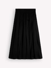 Boden Black Aya cotton sateen Midi Skirt - Image 5 of 5