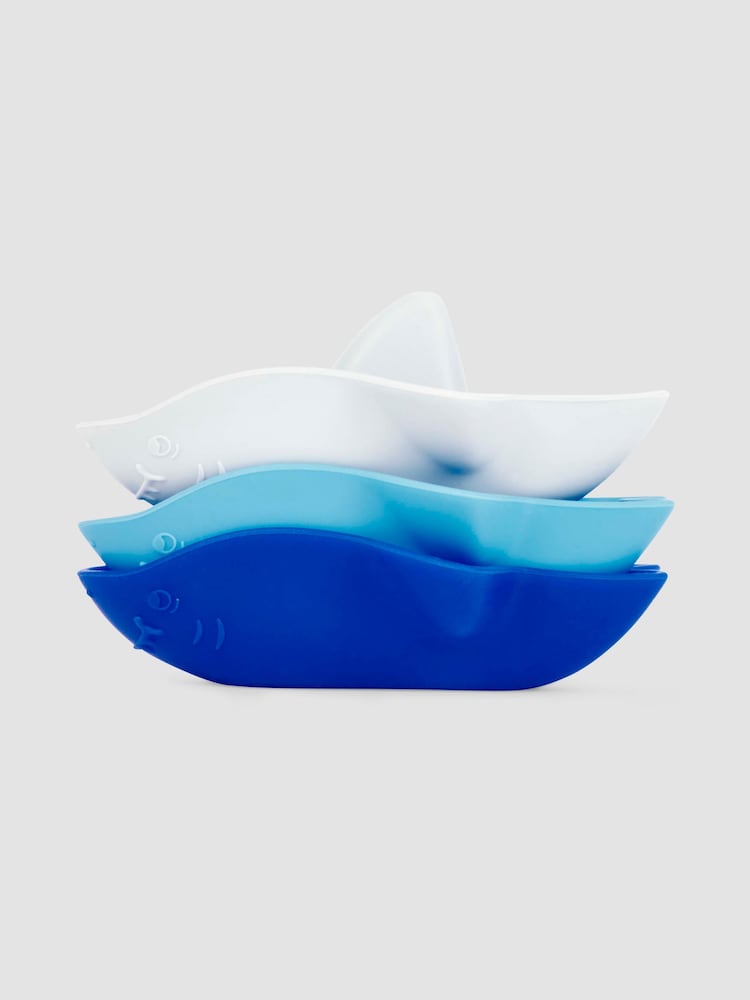 JoJo Maman Bébé Set of 3 Shark Bath Toys - Image 1 of 3