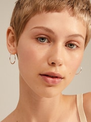 PILGRIM Silver Layla Creole Hoop Plated Earrings - Image 1 of 3