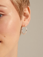 PILGRIM Silver Layla Creole Hoop Plated Earrings - Image 2 of 3
