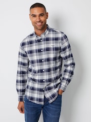 Threadbare White 100% Cotton Long Sleeve Check Shirt - Image 1 of 4