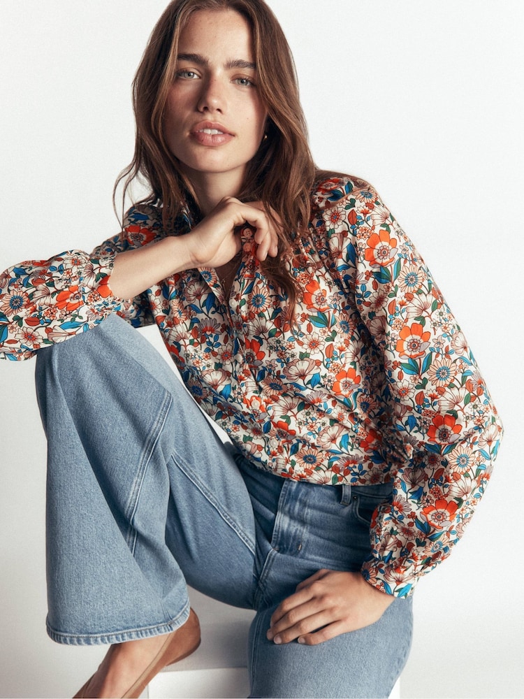Boden White Erica Cotton Frill Top - Image 2 of 4