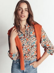 Boden White Erica Cotton Frill Top - Image 4 of 4