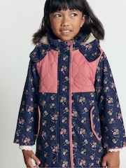 Boden Blue Joni Quilted Parka Coat - Image 1 of 10