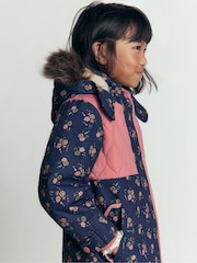 Boden Blue Joni Quilted Parka Coat - Image 3 of 10