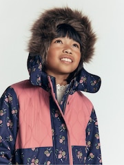 Boden Blue Joni Quilted Parka Coat - Image 5 of 10