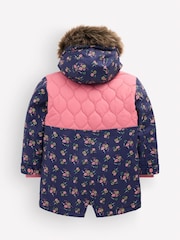Boden Blue Joni Quilted Parka Coat - Image 7 of 10