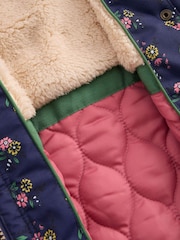 Boden Blue Joni Quilted Parka Coat - Image 8 of 10